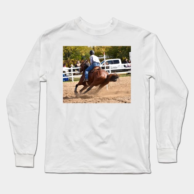 Barrel racing Long Sleeve T-Shirt by theartsyeq